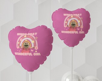 Nanalan Mini Heart-Shaped Balloon, Nanalan Birthday Balloons, Who's That Wonderful Girl Balloon, Funny Gag Gifts, Gift for Her