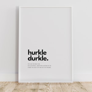 HURKLE DURKLE Bed Rotting Printable Art Poster, Stay in Bed, Comfy ...