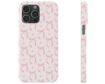 Coquette Phone Case, Cute Pink Phone Case, Coquette iPhone Cases, Balletcore, Cottagecore, Girly Cute Trendy Phone Cases, Pink Ribbons