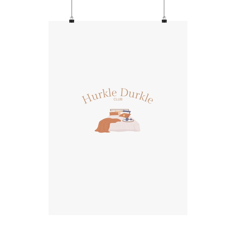 HURKLE DURKLE Club Bed Rotting Poster, Stay in Bed, Comfy Vibes, Meme ...