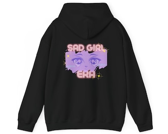 SAD GIRL Heavy Blend Hooded Sweatshirt Purple