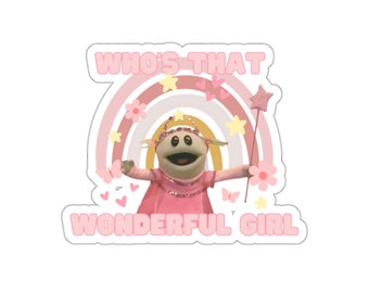 NANALAN MONA Stickers Who&#39;s That Wonderful Girl, Isn&#39;t She Just The Cutest?