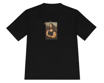Camiseta de ginástica de levantamento muscular Mona Lisa, camisas de musculação, camisa de ginástica engraçada, camiseta de treino, presente de fisiculturista, presente de namorado, top muscular
