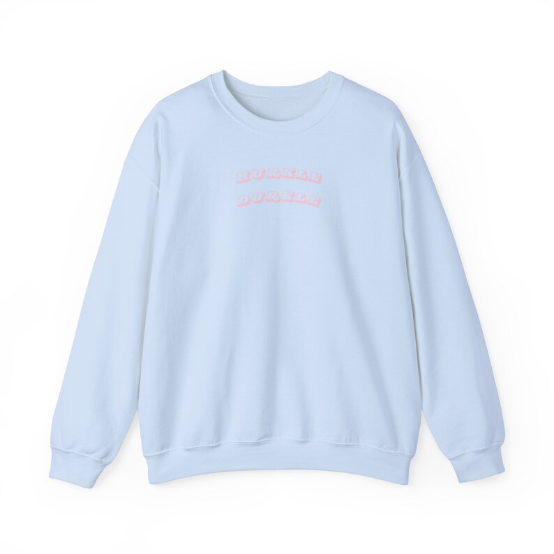 HURKLE DURKLE Cute Pink Crewneck Sweatshirt, Bed Rotting, Stay in Bed