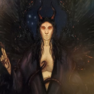 King Samael print, poster, art, satanic art, satan print, infernal art, devil, demon, Qliphoth, satan, lucifer, demonic, portrait, hell