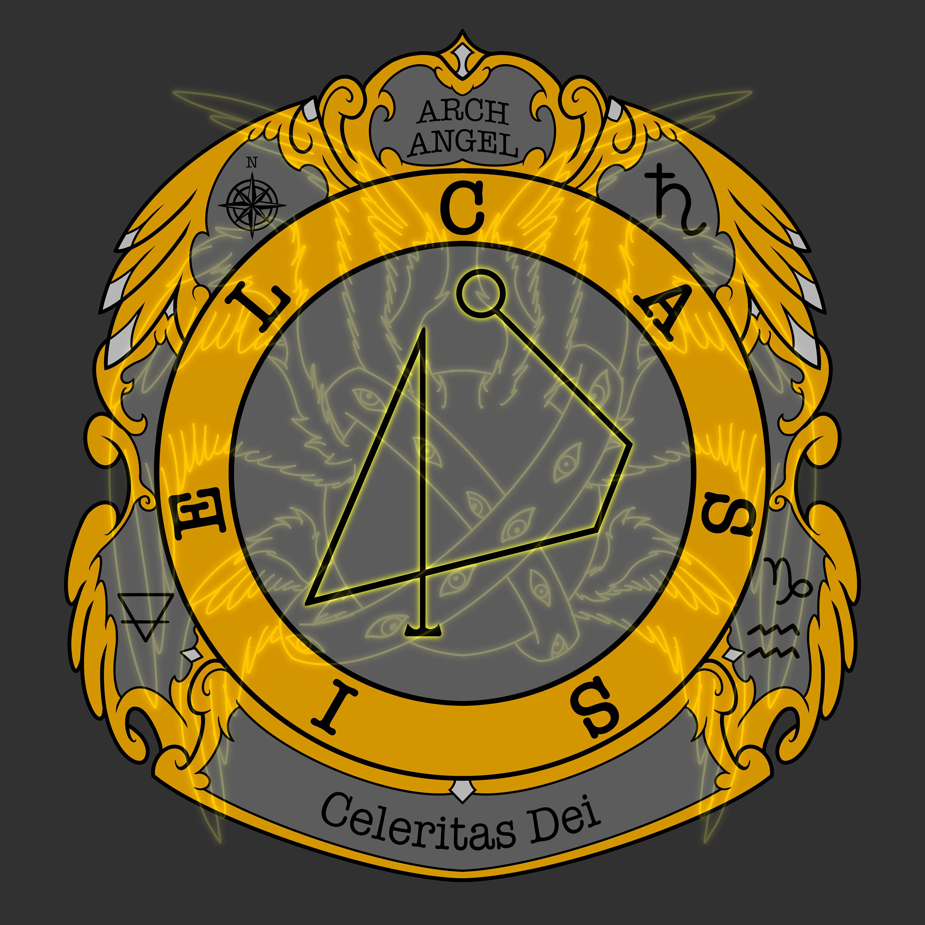 偉大な Archangel Cassiel Etsy - Sigil Information アクセサリー