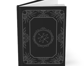Azazel Sigil Journal, diario de trabajo de sombras, libro de sombras, tapa dura, grimorio de demonolatría, diario de brujas satánicas