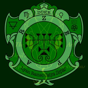 Duke Zepar Goetic Sigil Diseño de información