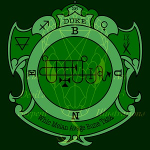 Duke Bune Goetic Sigil Diseño de información