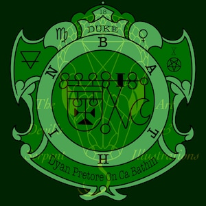 Duke Bathin Goetic Sigil Diseño de información