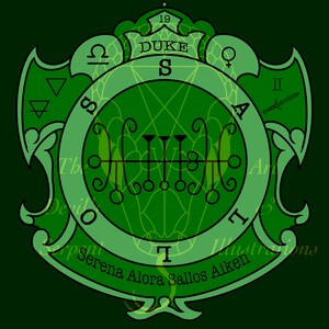 Duke Sallos Goetic Sigil Diseño de Información