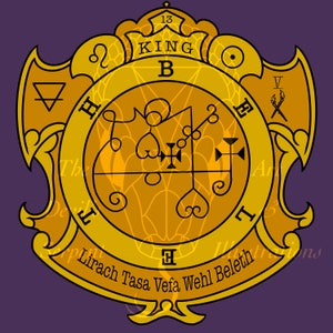 König Beleth Goetic Sigil Information Design