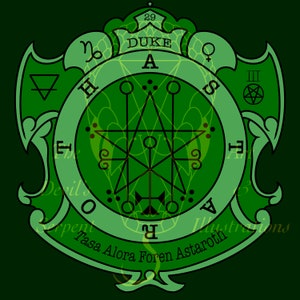 Duke Astaroth Goetic Sigil Diseño de información