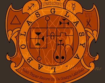 Präsident Glasya-Labolas Goetic Sigil Information Design,