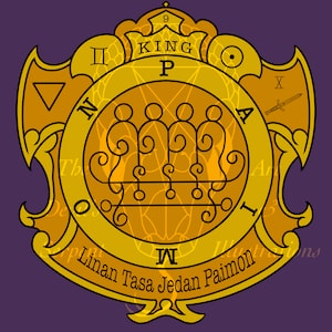 King Paimon Goetic Sigil Information Design