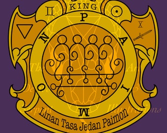 King Paimon Goetic Sigil Information Design