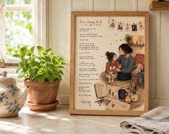 Stampa artistica del bambino interiore, poesia sulla genitorialità rinnovata, stampa sulla salute mentale, rimedio poetico n. 12