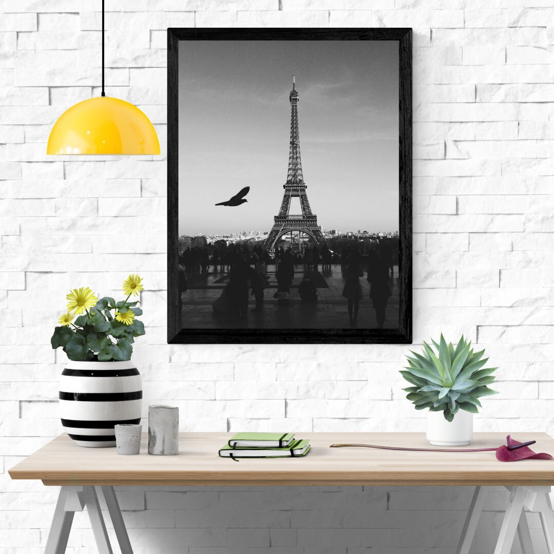 Eiffel Tower, Tour Eiffel, Black &amp; White Printable Wall Decor ...