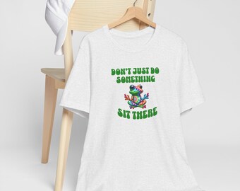 Tie Dye Frog T-Shirt: Funny Zen Yoga Graphic Tee
