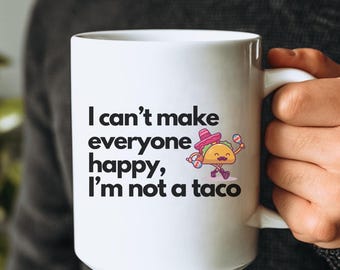 Funny Taco Coffee Mug: Cheeky Humor Novelty Cup Gift