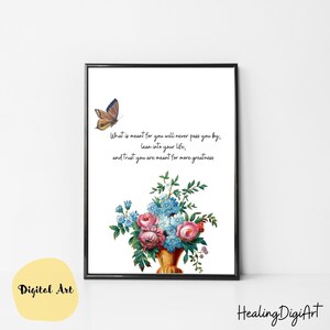 Modern Printable Words of Encouragement, Digital Artwork for Office or Living Room