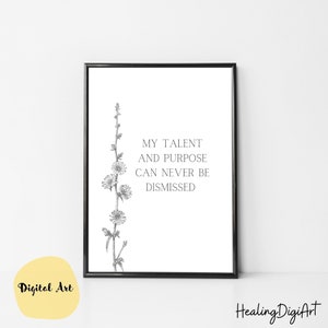 Chic Minimalist Quote Art Print, Motivational Wall Decor for Home, Office, or Creative Spaces