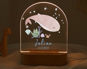 Night Light for Kids, Whale Nursery Night Lights, Room Decor, USB Rechargeable, Cute Lamp Gifts for Baby, Children, Toddlers, Teen Girls