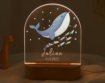 Nursery decor night light, baby room decor lamp, kids room decor, personalized newborn gifts baby gift with name