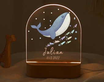 Cute Baby Night Light for Kids, Whale Nursery LED Night Lights, Kawaii Nightlights for Babies Boys Girl, Baby Toddler Bedroom Decor