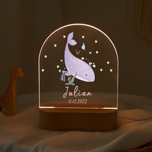 Cute Kawaii Whale Lamp for Bedroom Decor, Whale Night Light with Dimmable, Birthday Gift Ideas for Baby Toddler Children Girls