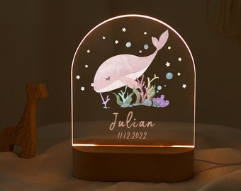 Personalized night light for kids girls boys, customized gifts for baby bedroom, nursery decor light, kids room decor for birthday christmas