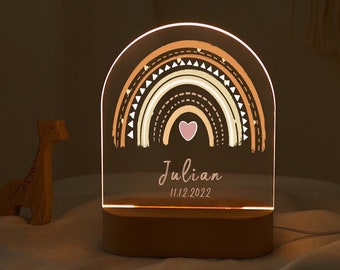 Custom name night light, custom USB rainbow acrylic lamp, children's bedroom decorative gifts for boys and girls, gift for daughter son