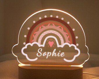 Baby Night Light, Rainbow for Kids Room Decor, Table Lamps, Nursery Decor