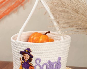 Halloween Basket, Trick or Treat Basket, Halloween Candy Basket, Gift For Kid