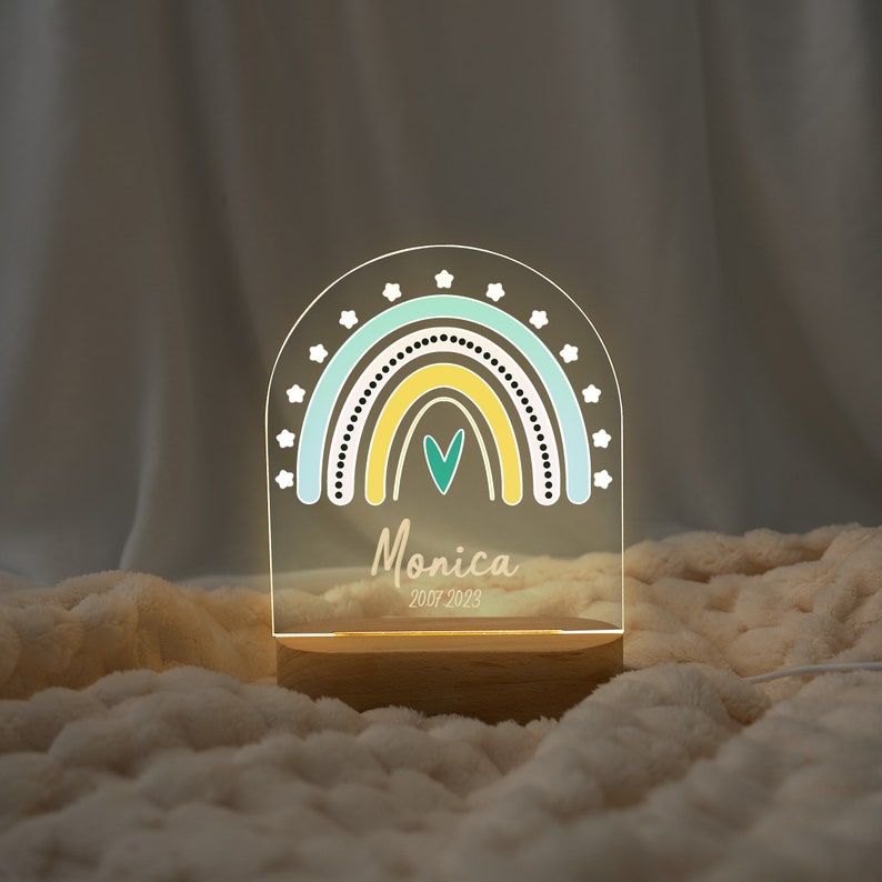 Custom baby night light, portable dimmable small kids night light for bedroom, soft warm light for breastfeeding Style 1