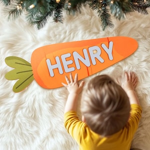Personalized name puzzle for kids, Easter gift baby name puzzle, Birthday gifts for boys and girls, Educational baby montessori toy gifts