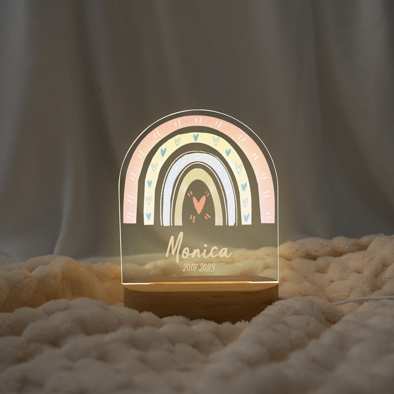 Custom baby night light, portable dimmable small kids night light for bedroom, soft warm light for breastfeeding Style 2