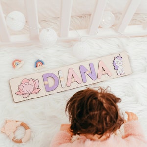Personalized name puzzle for kids, baby name puzzle, birthday gifts for boys and girls, 1st birthday gift, Christmas present