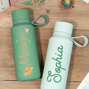 Personalised Kids Water Bottle, Back to School Gift, School Water Bottle, Tumbler for Kids, Water Bottles for Boys Girls, Toddler Kids Gifts