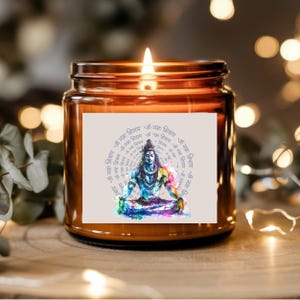 Blessings from Shiva Housewarming gift Soy Candle Yoga gift Home Decor Mindfulness Yoga Teacher gift Meditation Aromatherapy Home Decor