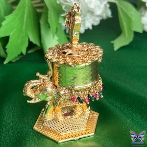 Haldi Kumkum Dabbi Gold Plated Sidoor Dabbie Shree Ram Sindoor box Wedding Gift Pooja gift House warming Haldi Kumkum Women Traditional gift