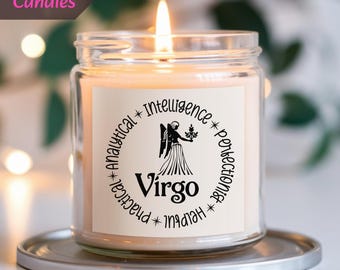 Maagd sterrenbeeld kaars Maagd kaars astrologie kaars sterrenbeeld kaars Maagd sterrenbeeld verjaardagscadeau housewarming cadeau Moederdag cadeau