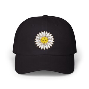 Gorra de Pickleball unisex para gorra de béisbol floral bordada Gorra para amantes del Pickleball Regalo para jugador de Pickleball Regalo para ella Idea de regalo de Pickleball Black