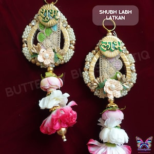 Shubh Labh Diwali Decor Floral Wall Handing Festival decor Ganapati Decoration Pooja decor House warming gift Indian gift Ideas Welcome gift