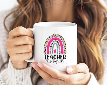 Benutzerdefinierte Lehrerbecher Zurück zu Schulbecher Lehreranerkennungsbecher Lehrergeschenkbecher mit Namen mein personalisierter Lehrer Klassenzimmergeschenkbecher
