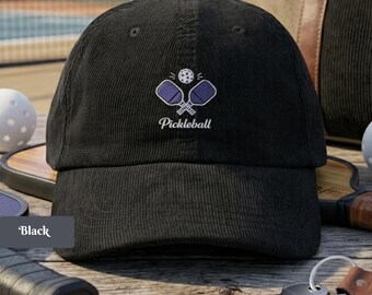 Gorra de pickleball de pana premium Gorra de pickleball bordada Juega pickleball con estilo Gorra de deporte de pala Gorra para amantes del pickleball Regalo de pickleball