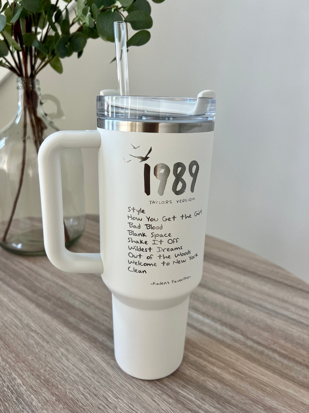 Laser Engraved Taylor Swift Tumbler With Handle, Stanley, Eras Tour