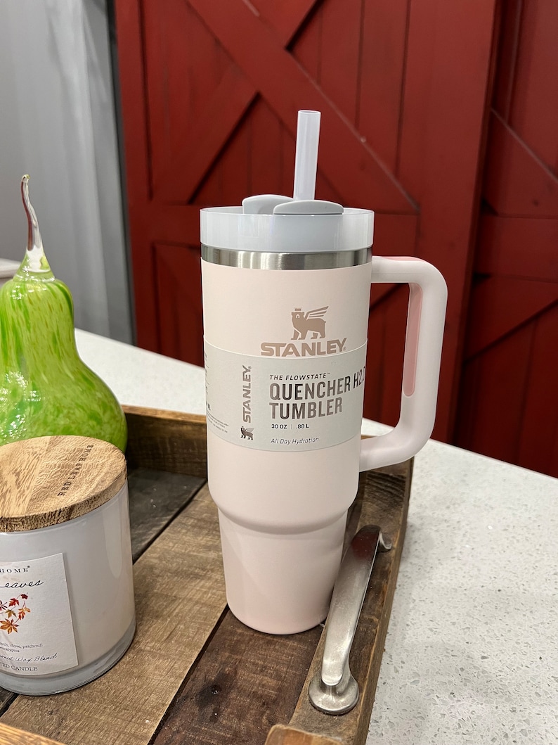 Personalized Stanley Tumbler 30oz 40oz Rose Quartz Custom Etsy