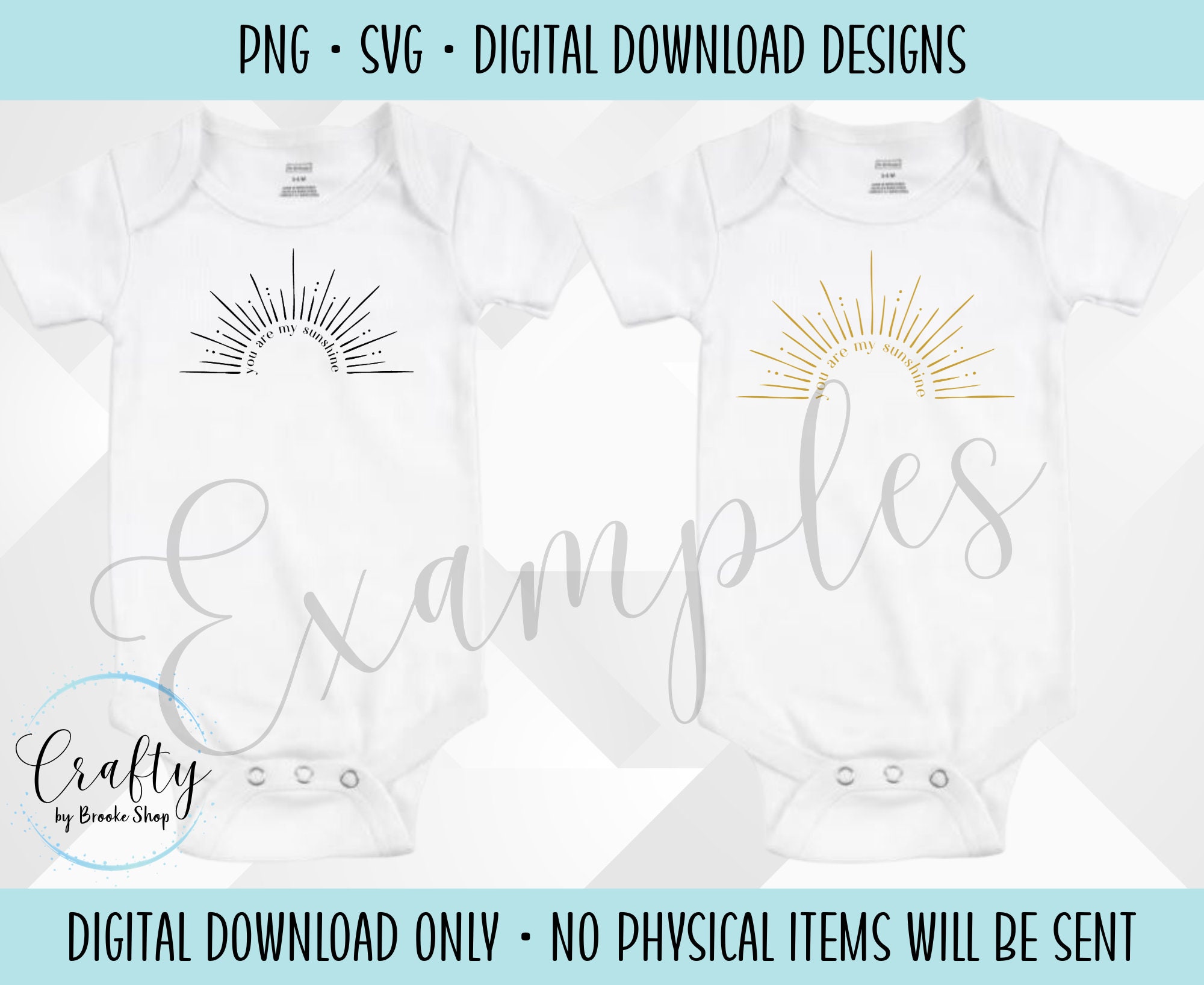 Baby Onsie Digital File You Are My Sunshine - Etsy