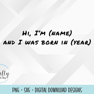 Cześć, jestem noworodkiem Onsie Baby Digital Download Urodzony w erze Baby